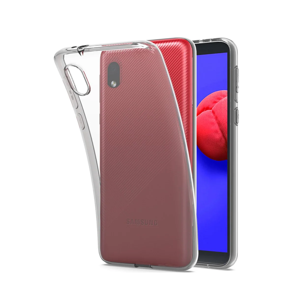 Galaxy A01 Core Kılıf Lüx Şeffaf Silikon