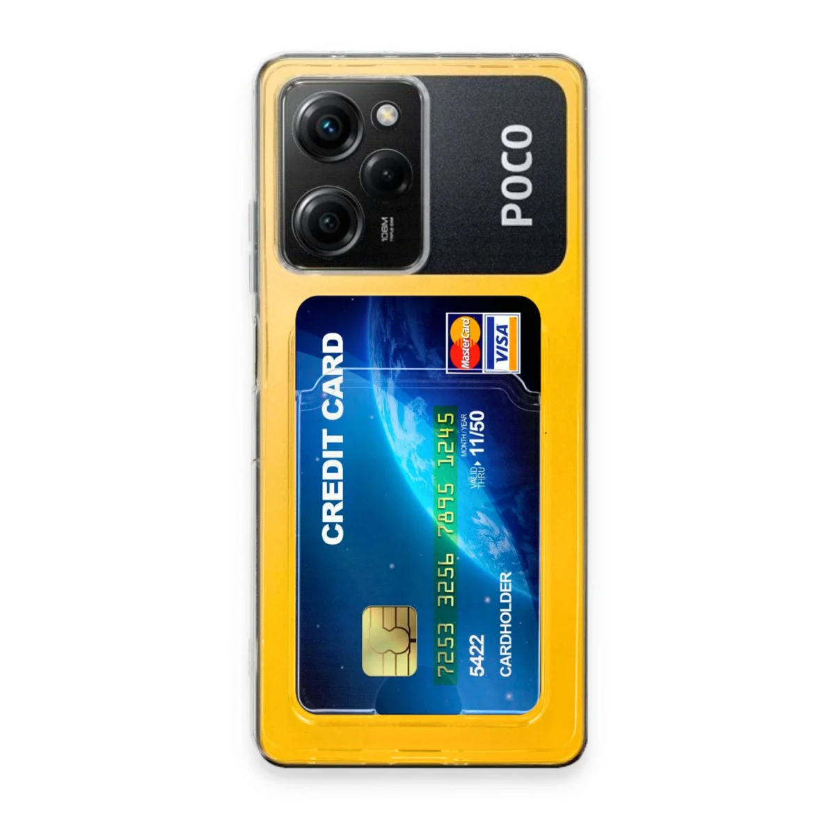 Poco X5 Pro 5G Kılıf Kart Şeffaf Silikon - Şeffaf