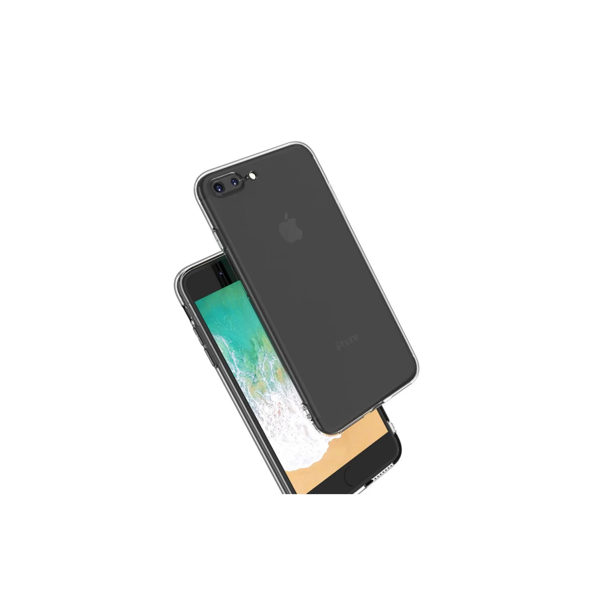 iPhone 8 Plus Kılıf Deluxe 2mm Şeffaf Silikon