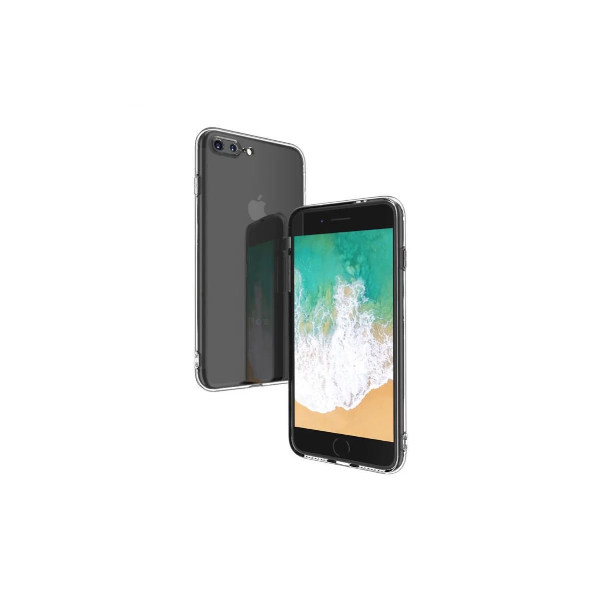 iPhone 8 Plus Kılıf Deluxe 2mm Şeffaf Silikon