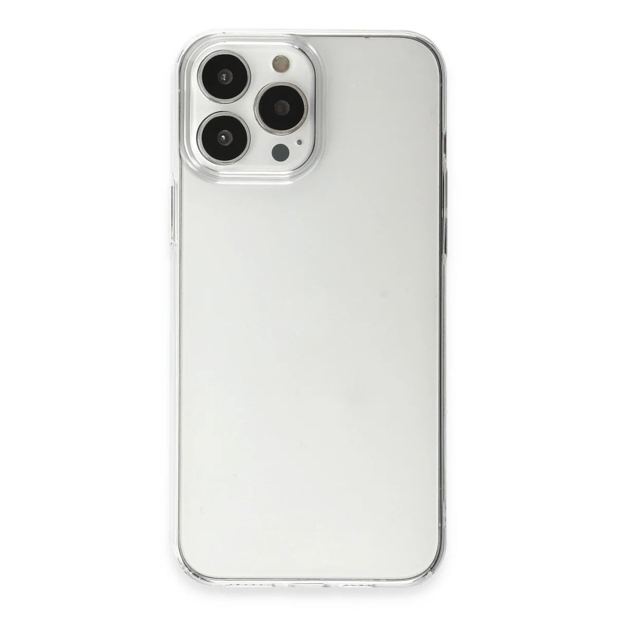 iPhone 15 Pro Max Kılıf Pc Sert Şeffaf Kapak - Şeffaf