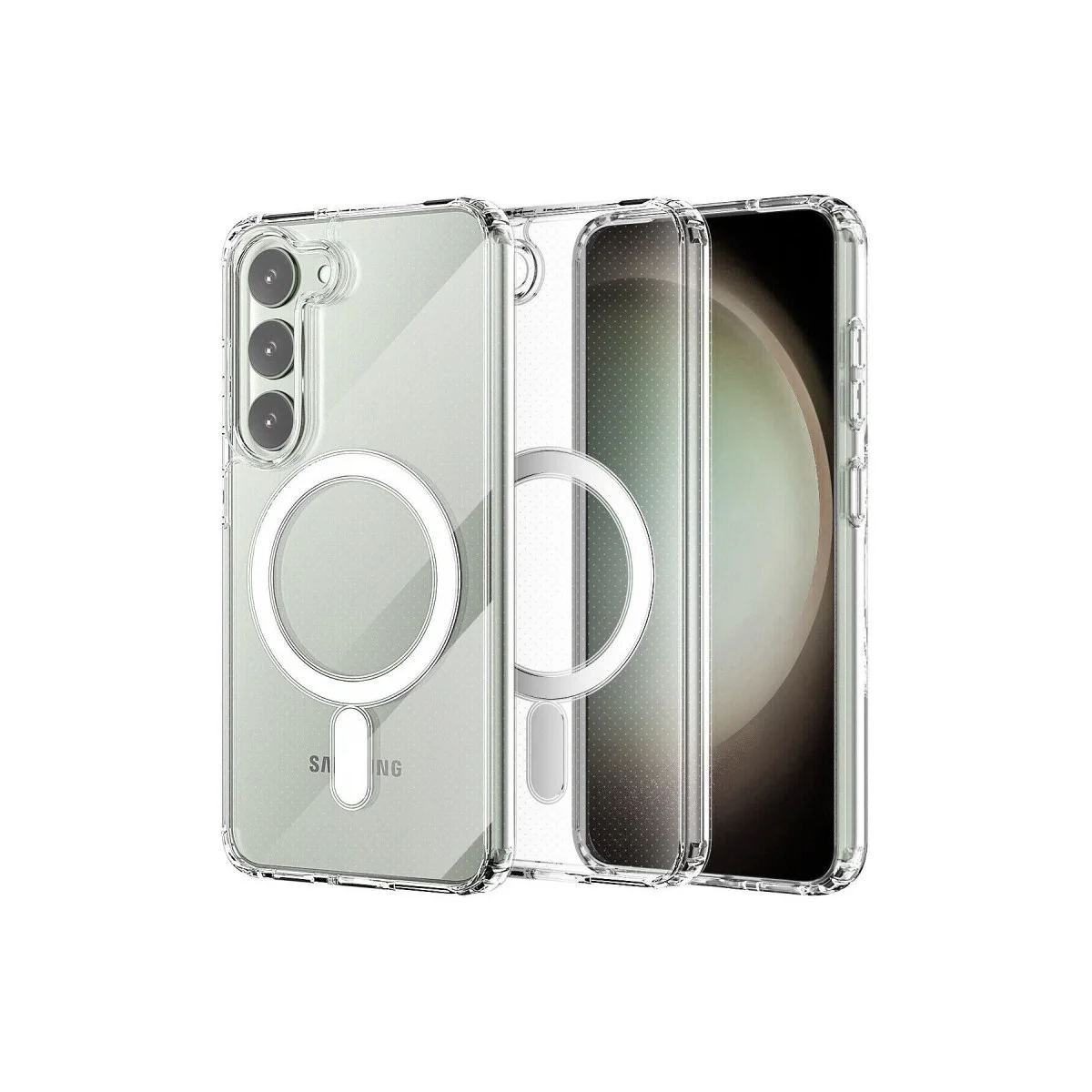 Galaxy S23 Plus Kılıf Magneticsafe Şeffaf Silikon - Şeffaf