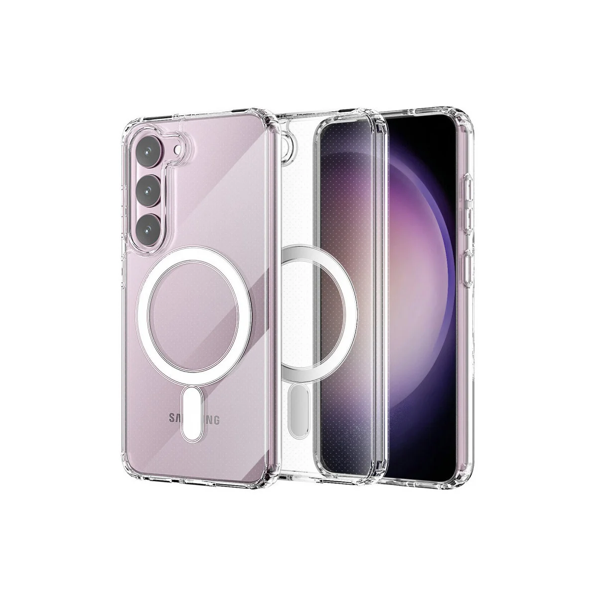Galaxy S23 Plus Kılıf Magneticsafe Şeffaf Silikon - Şeffaf