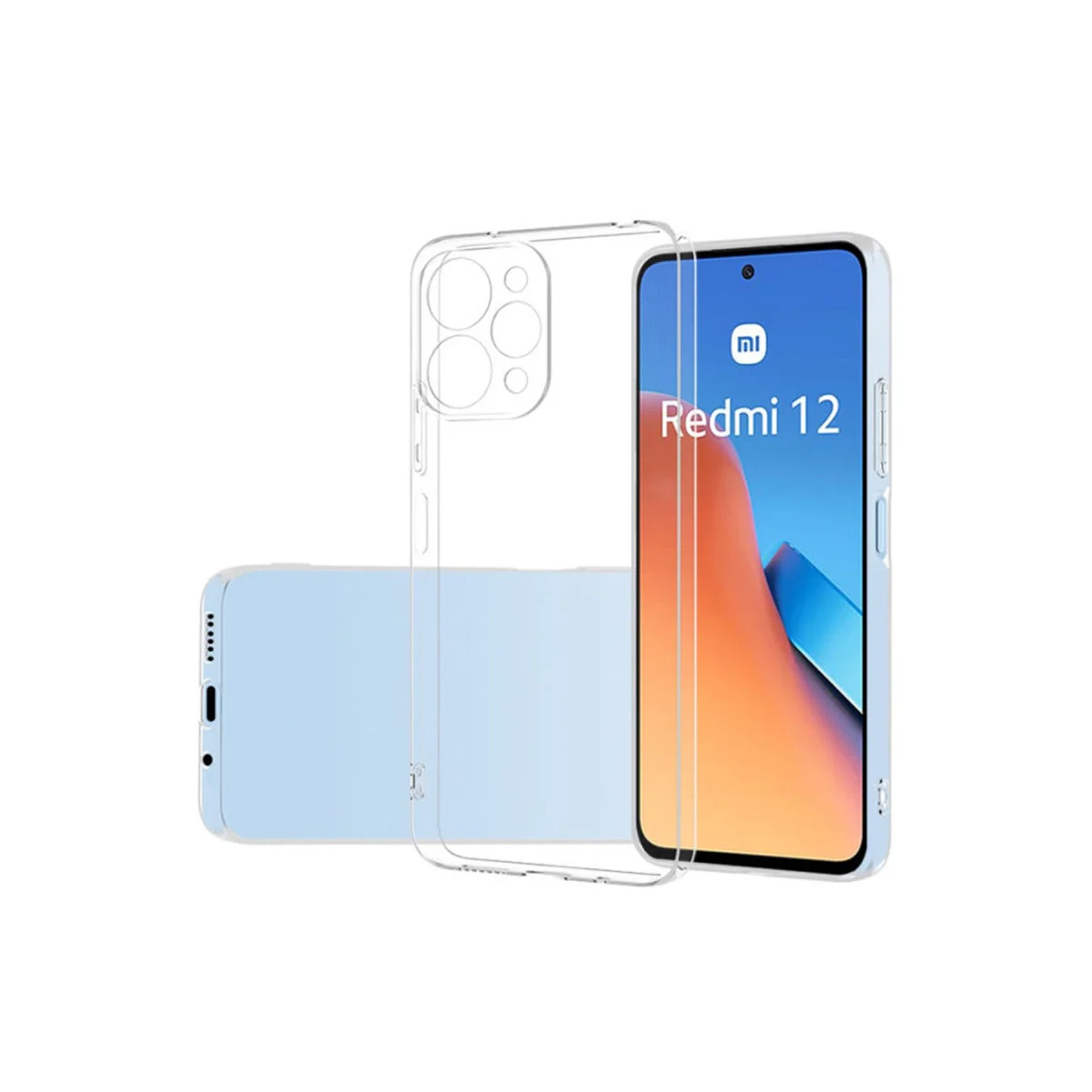 Redmi 12 Kılıf Lüx Şeffaf Silikon