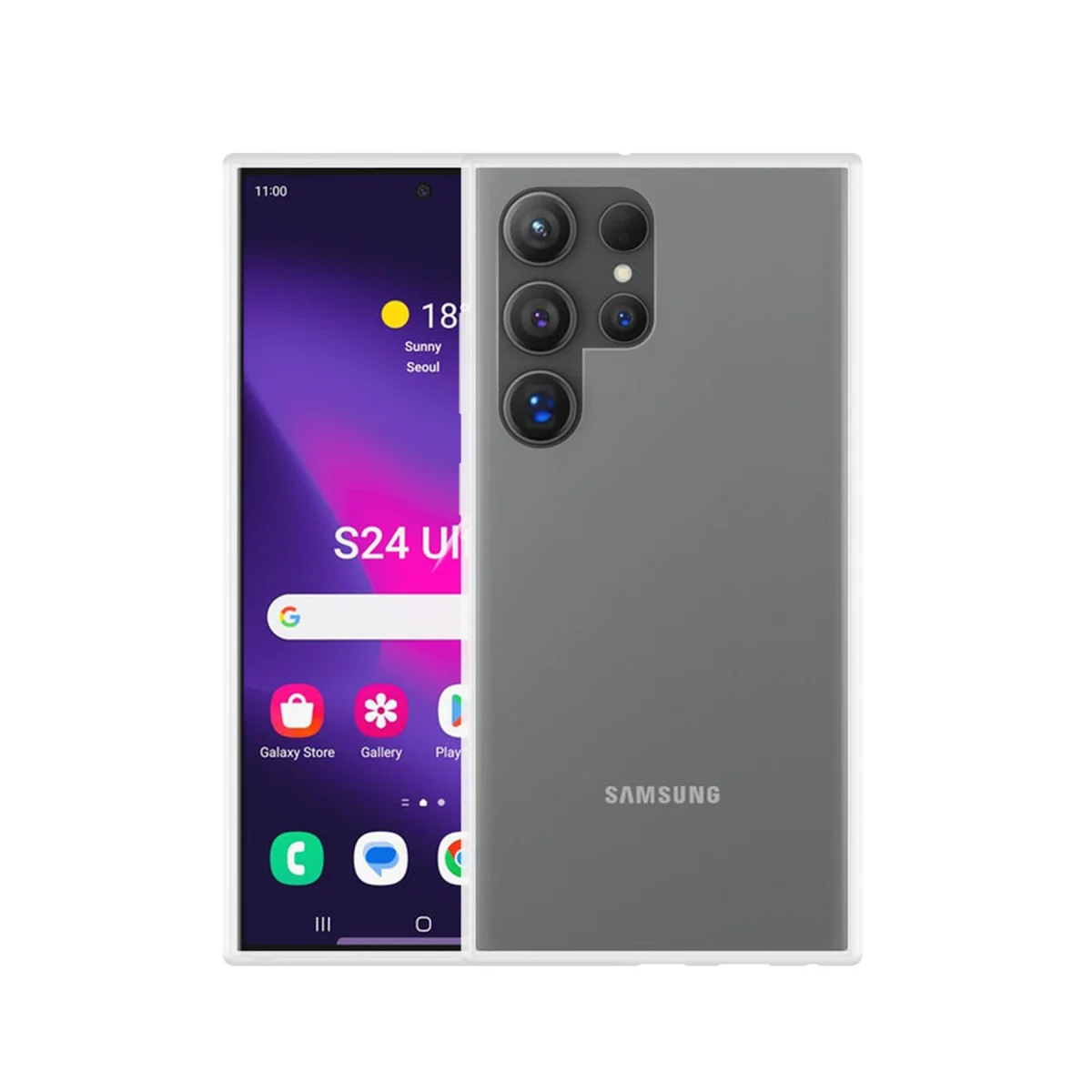 Galaxy S24 Ultra Kılıf Lüx Şeffaf Silikon
