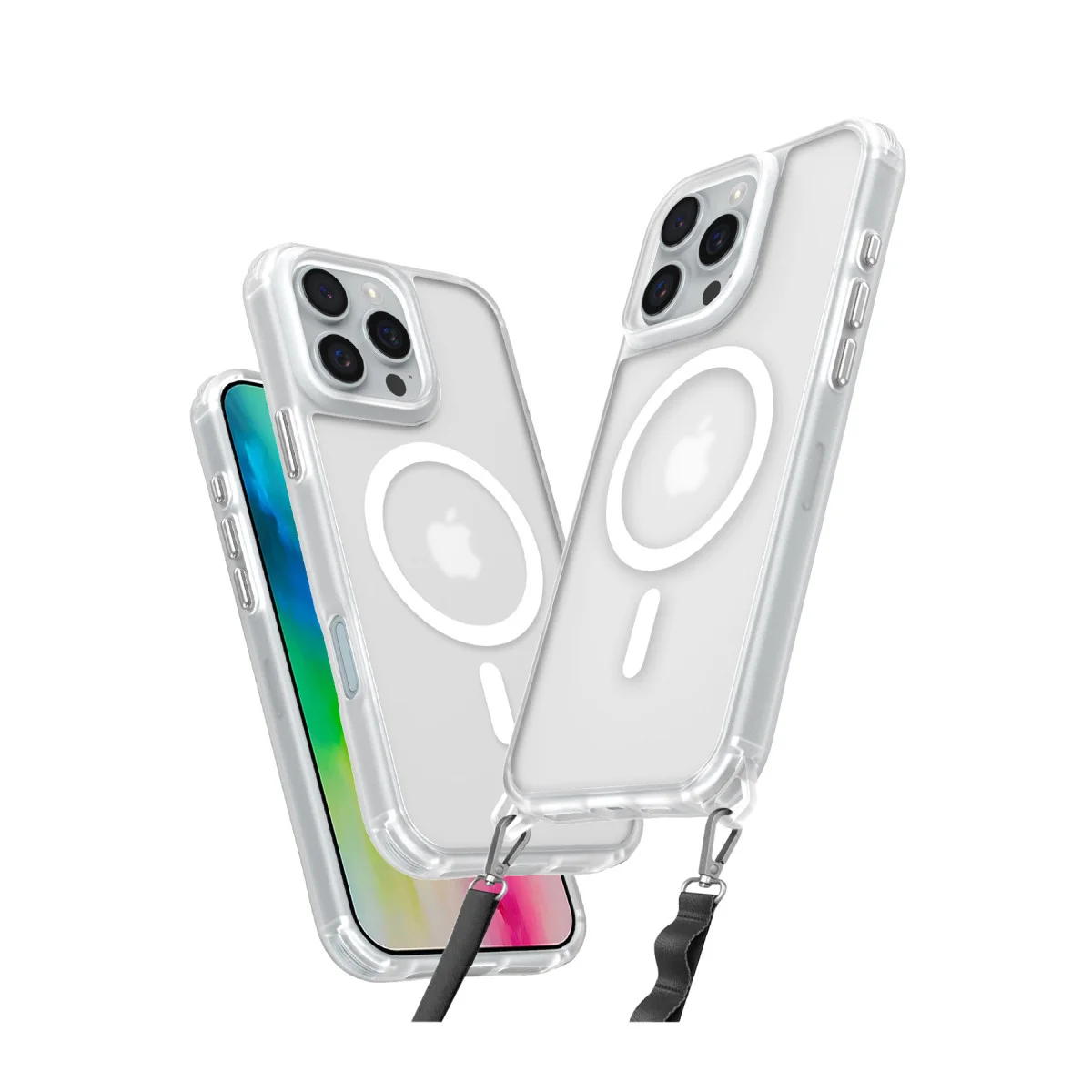 iPhone 16 Pro Kılıf Enka Magsafe Silikon Kılıf - Şeffaf