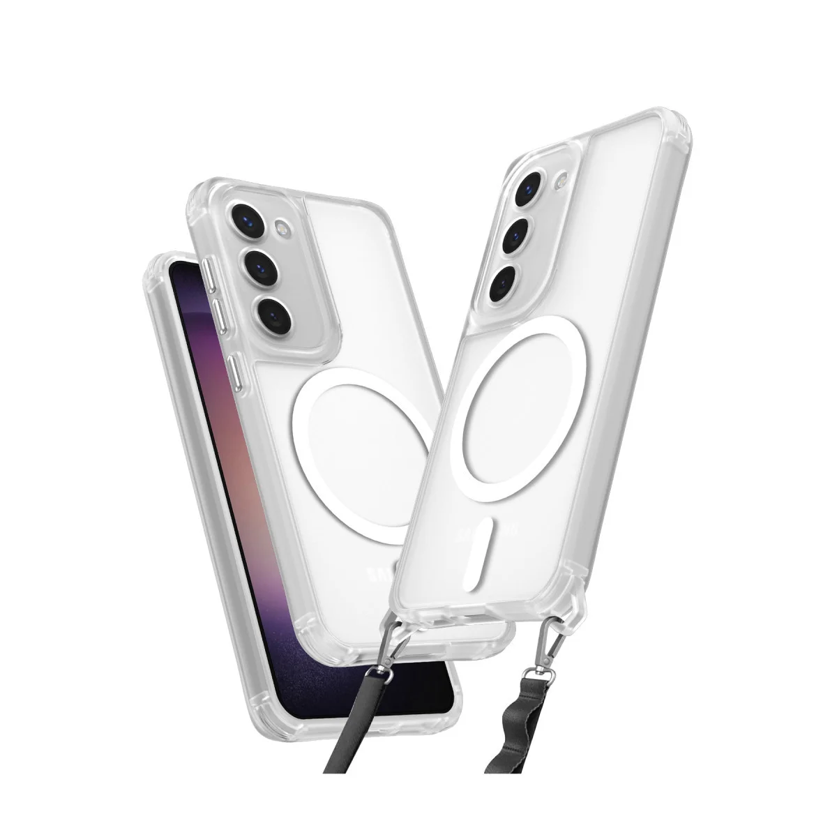 Galaxy S23 Plus Kılıf Enka Magsafe Silikon Kılıf - Şeffaf