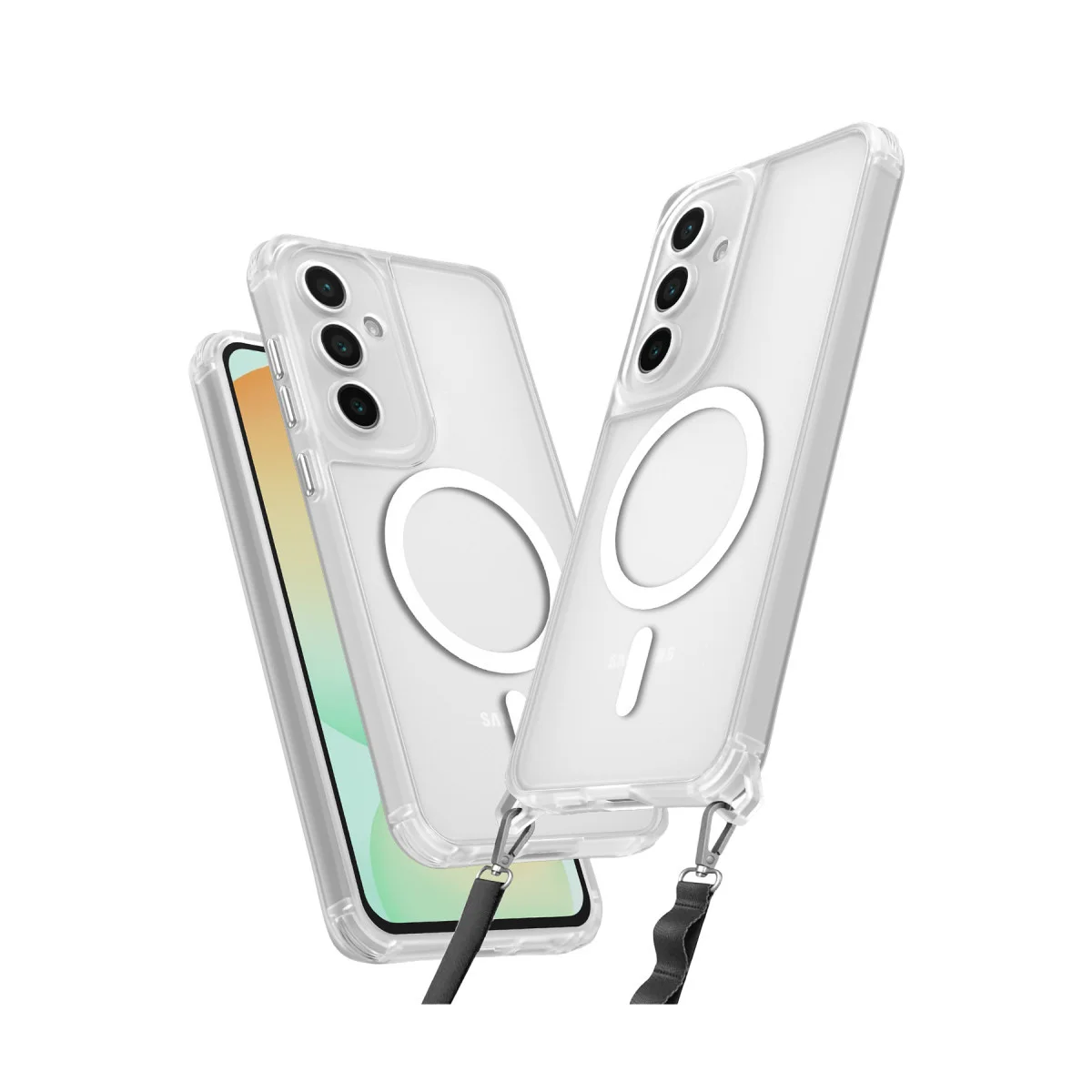 Galaxy S25 Plus Kılıf Enka Magsafe Silikon Kılıf - Şeffaf