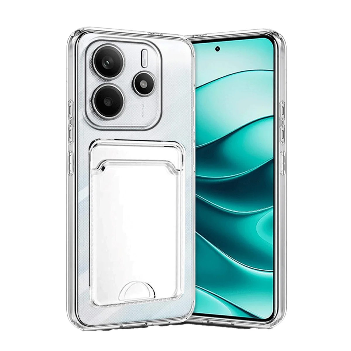 Redmi Note 14 4G Kılıf Kart Şeffaf Silikon - Şeffaf