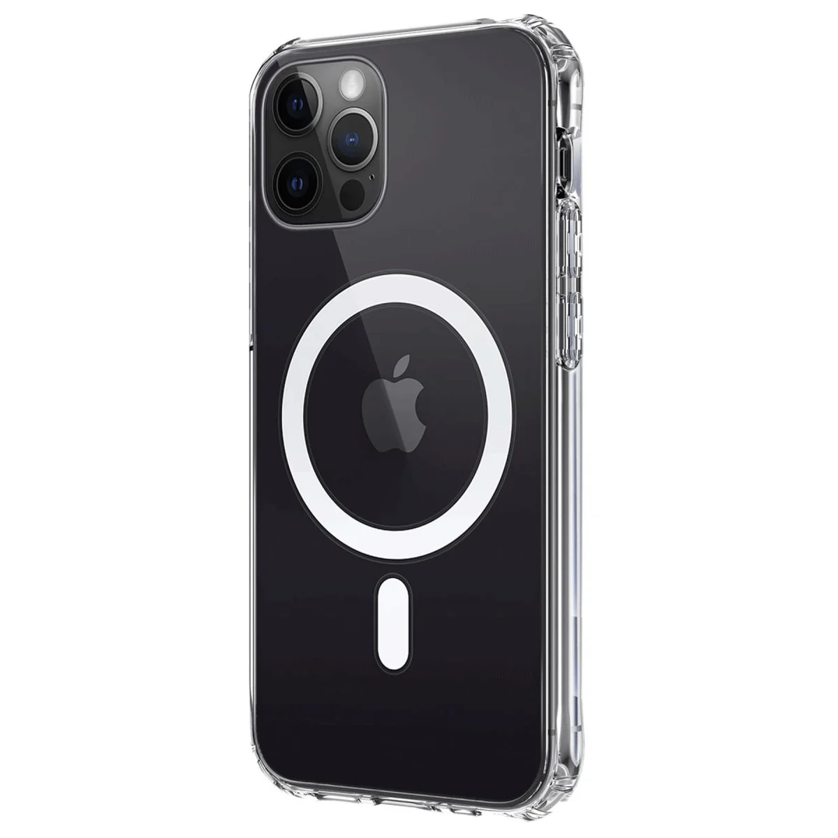 iPhone 12 Kılıf Magneticsafe Şeffaf Silikon - Şeffaf