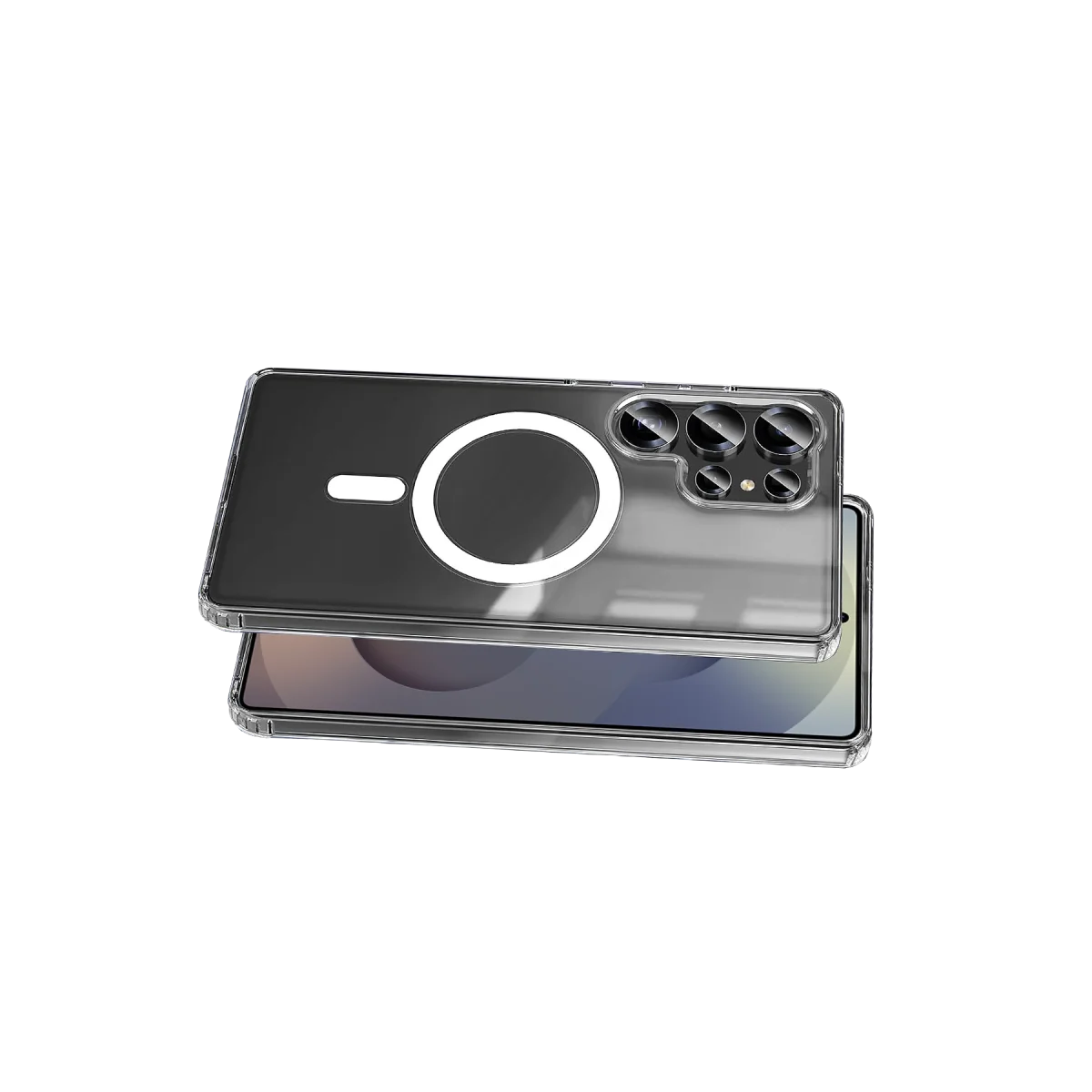 Galaxy S25 Ultra Kılıf Magneticsafe Şeffaf Silikon - Şeffaf