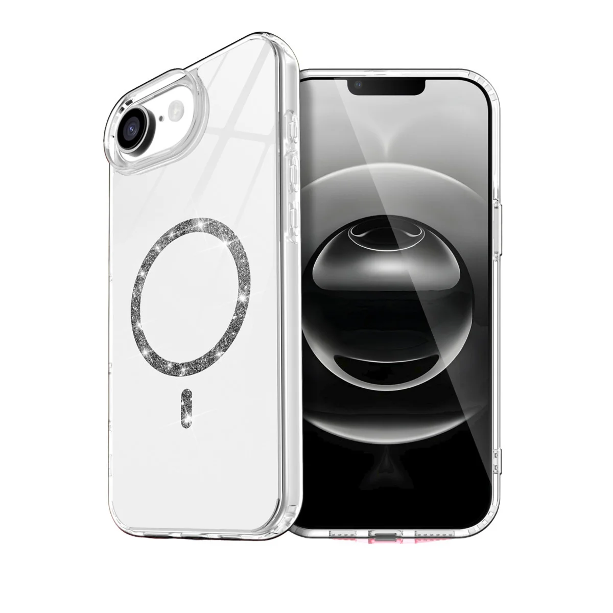 iPhone 16E Live Diamond Magsafe Kapak - Şeffaf