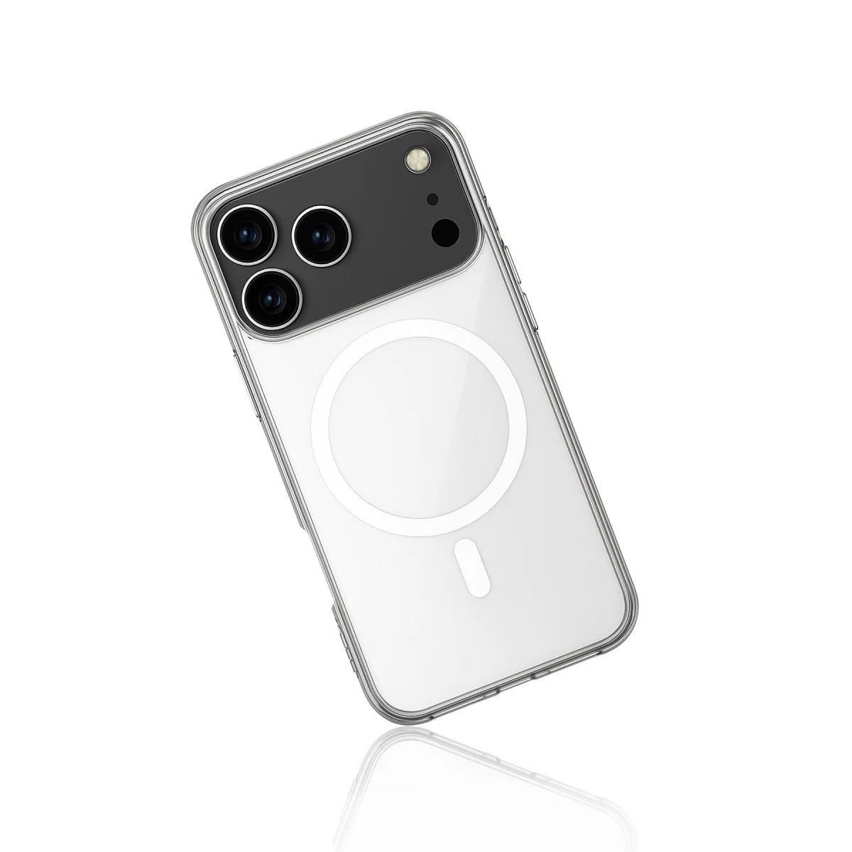iPhone 17 Pro Kılıf Magneticsafe Şeffaf Silikon - Şeffaf