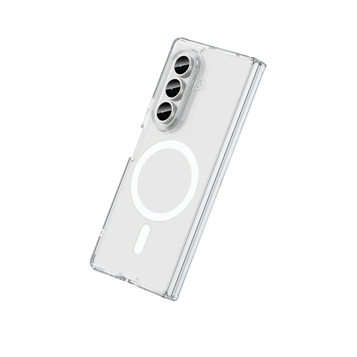 Galaxy Z Fold 7 Kılıf Magneticsafe Şeffaf Silikon - Şeffaf