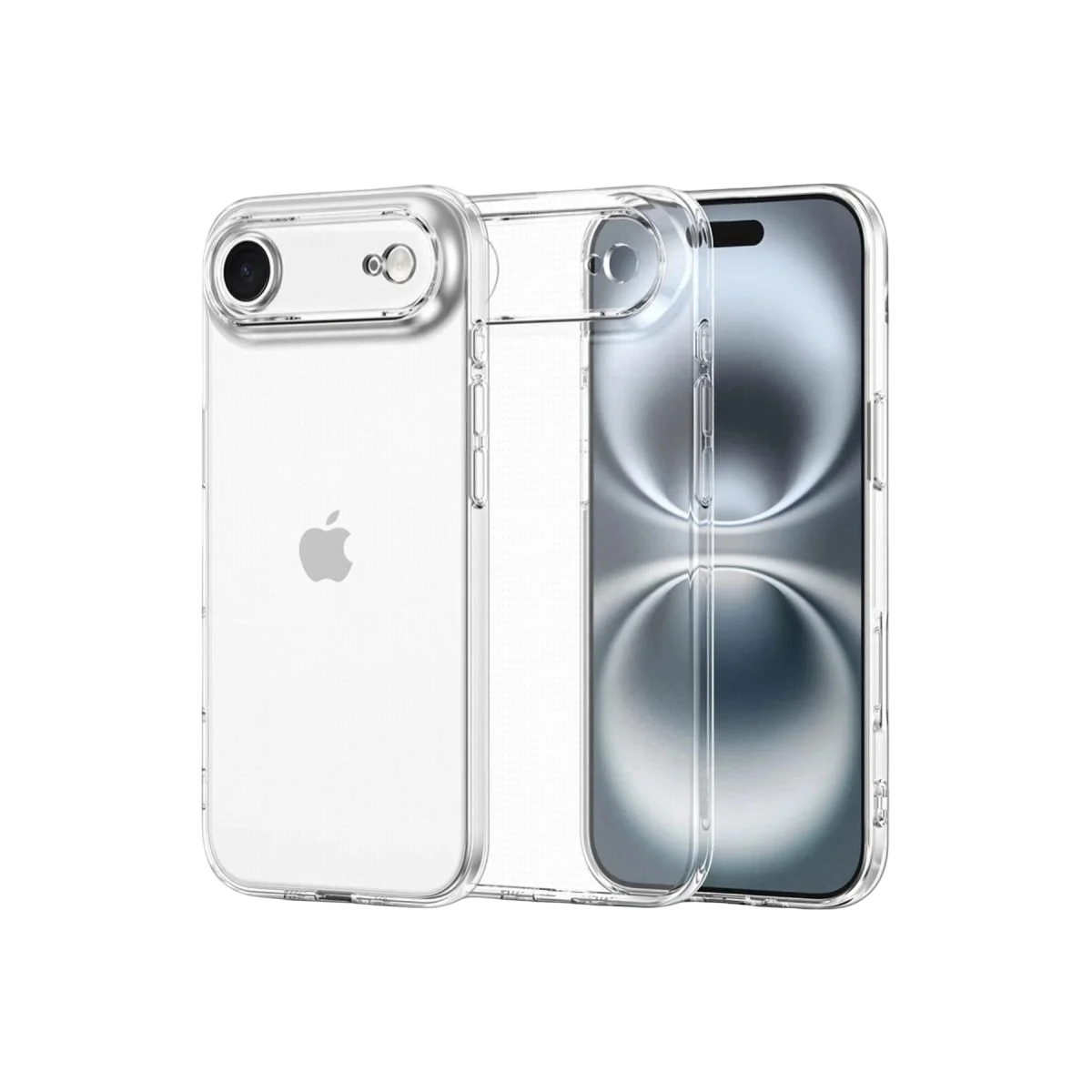 iPhone 17 Air Lüx Şeffaf Silikon - Şeffaf