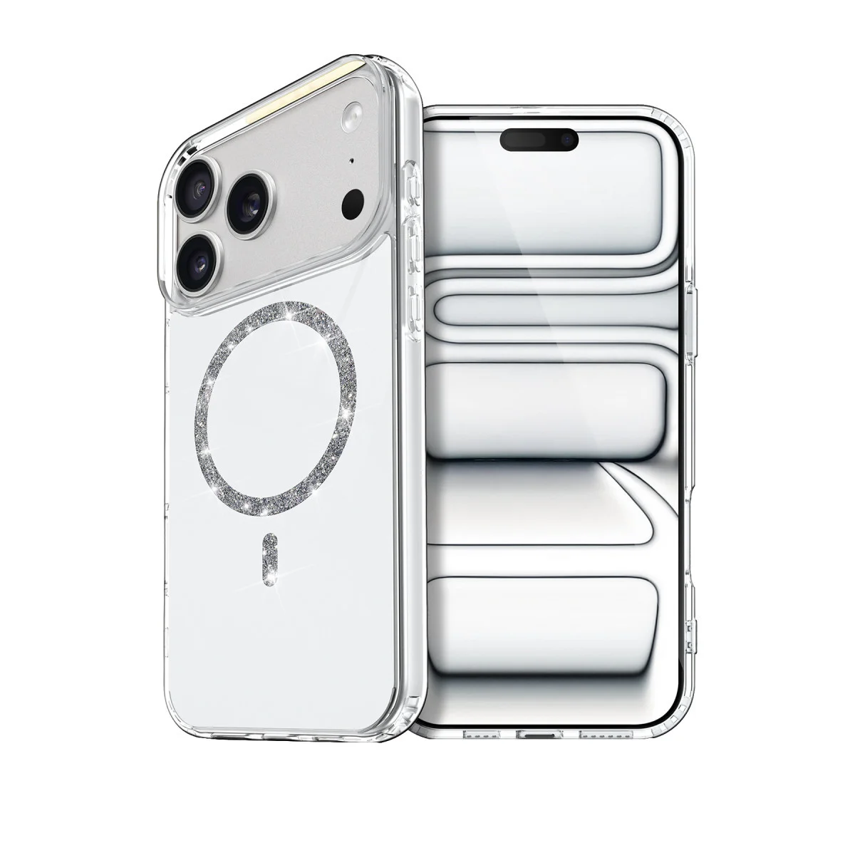 iPhone 17 Pro Live Diamond Magsafe Kapak - Şeffaf