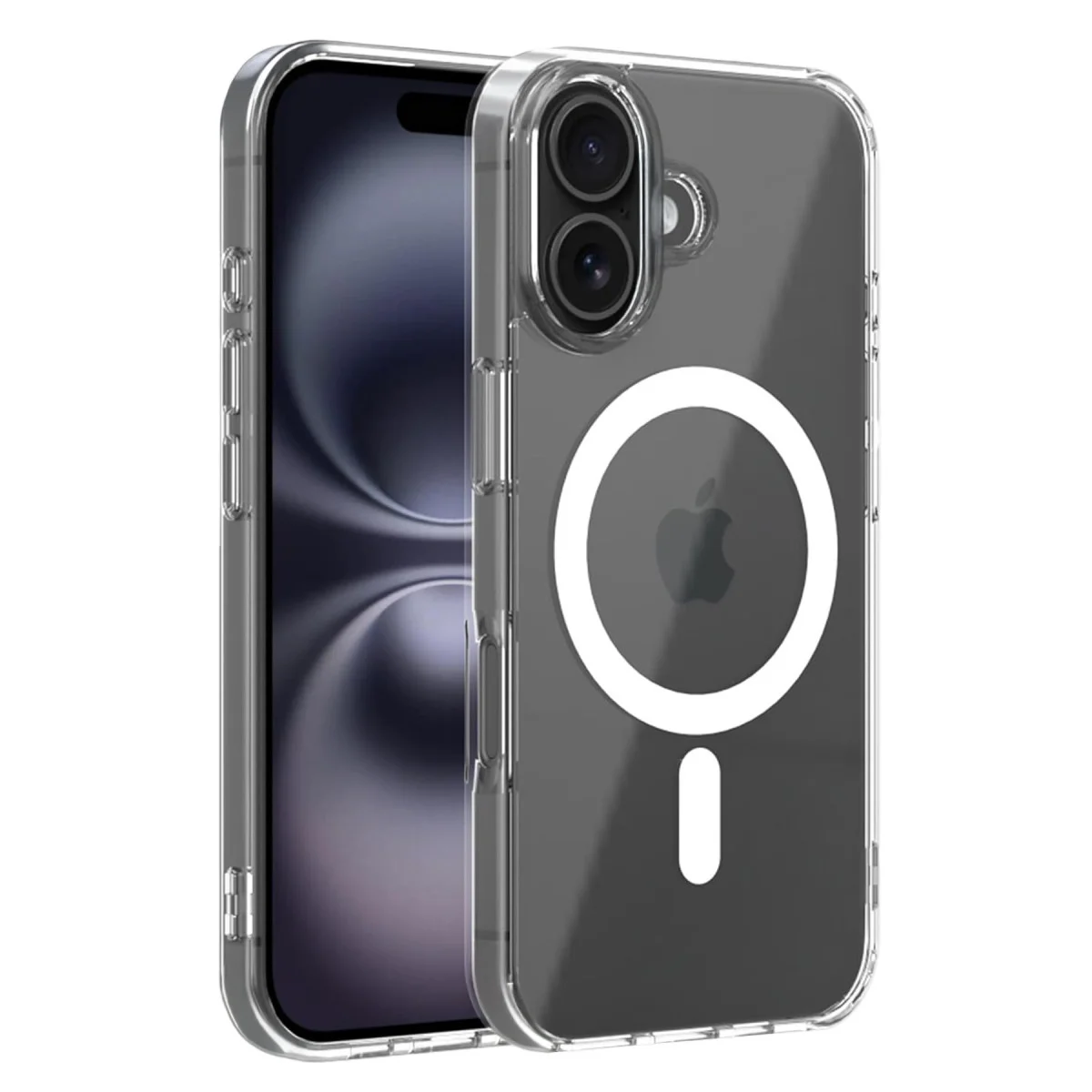 iPhone 16 Combo Sert Şeffaf Magsafe Kapak - Şeffaf