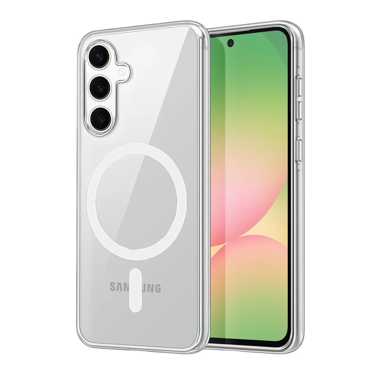Galaxy A35 5G Combo Sert Şeffaf Magsafe Kapak - Şeffaf