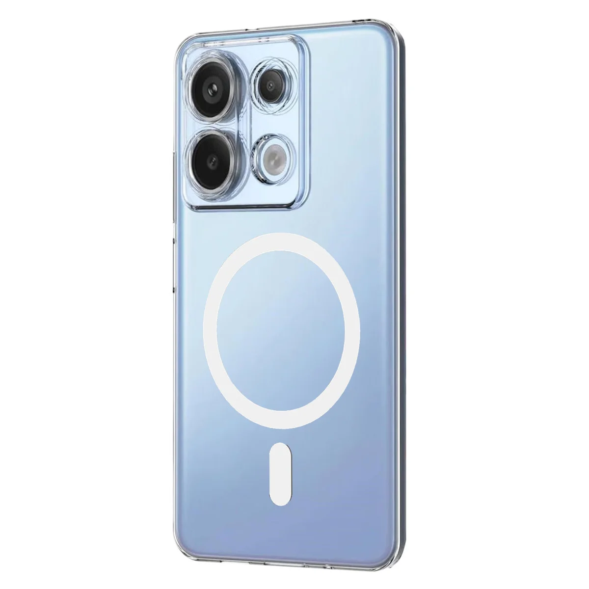 Redmi Note 13 Pro 4G Combo Sert Şeffaf Magsafe Kapak - Şeffaf