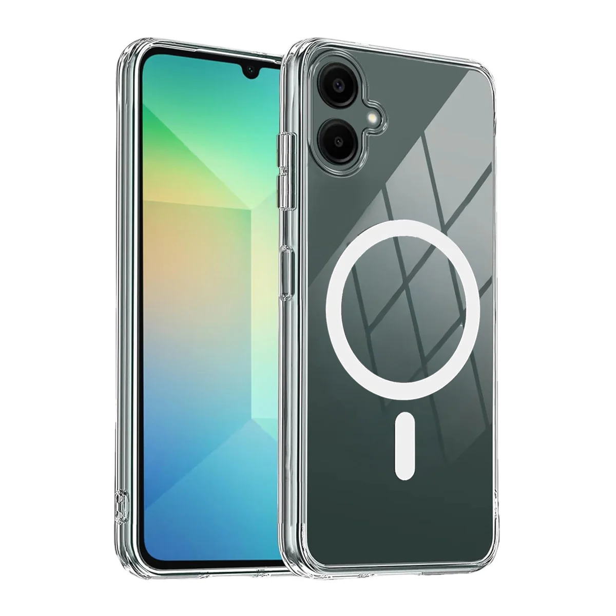Galaxy A06 Combo Sert Şeffaf Magsafe Kapak - Şeffaf