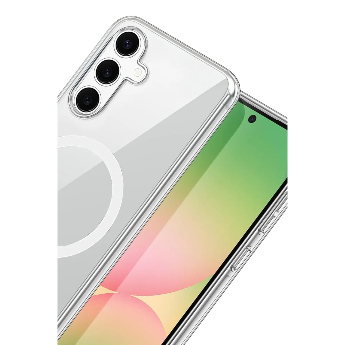 Galaxy A36 Combo Sert Şeffaf Magsafe Kapak - Şeffaf