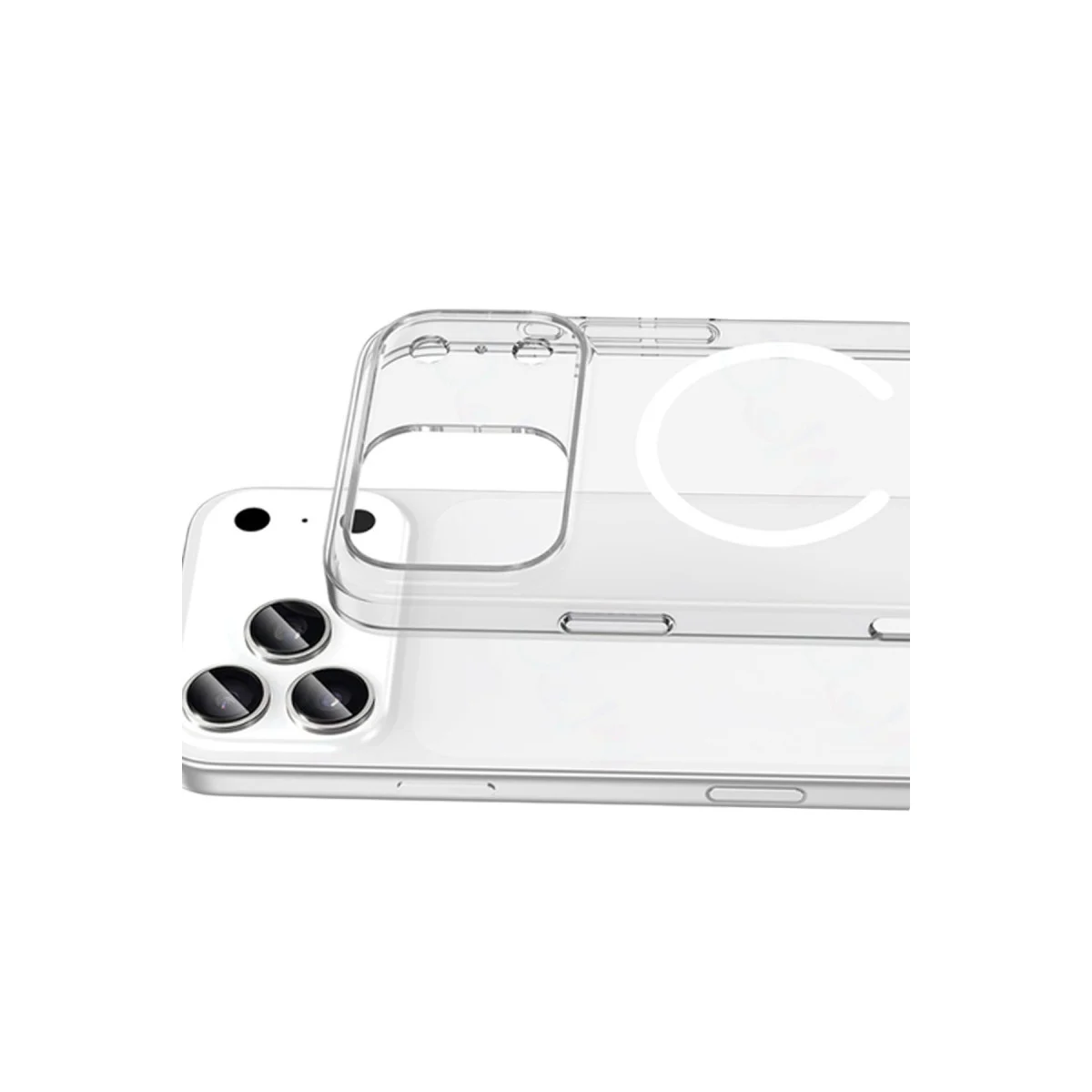 iPhone 17 Pro Max Combo Sert Şeffaf Magsafe Kapak - Şeffaf