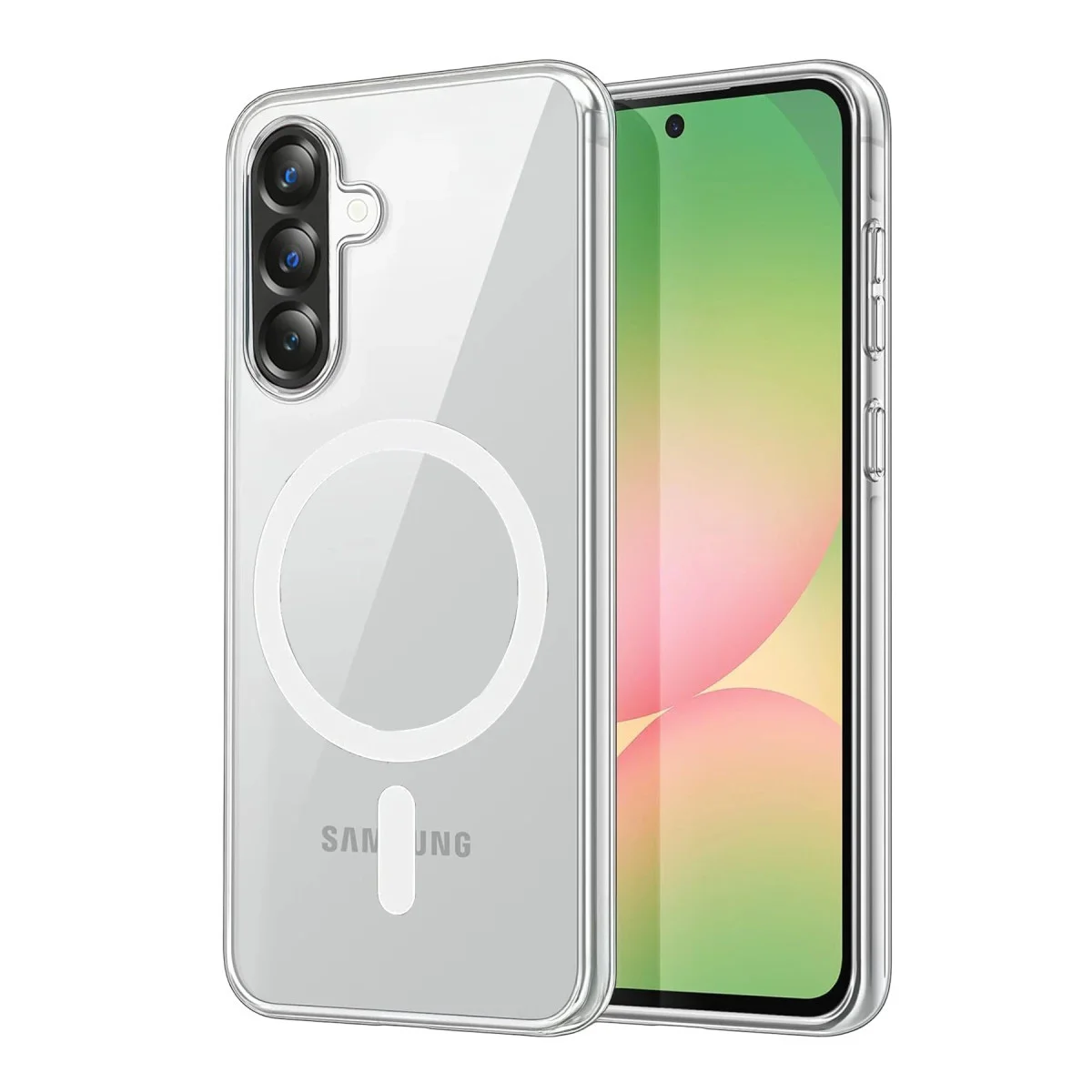 Galaxy A37 5G Combo Sert Şeffaf Magsafe Kapak - Şeffaf