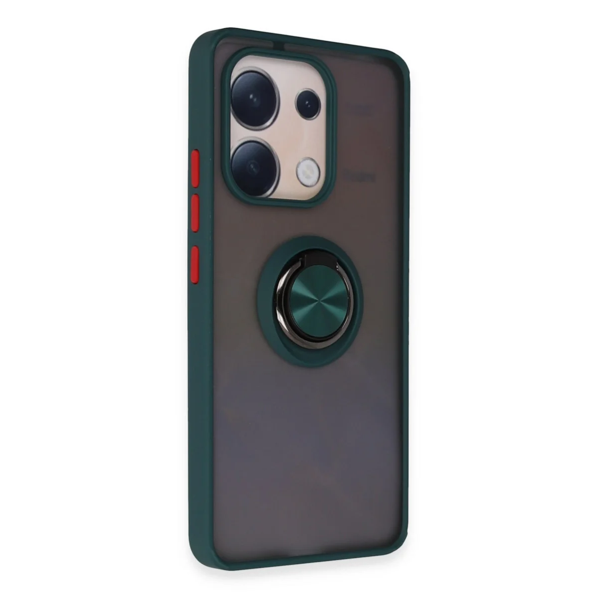Redmi Note 13 4G Kılıf Montreal Yüzüklü Silikon Kapak - Yeşil