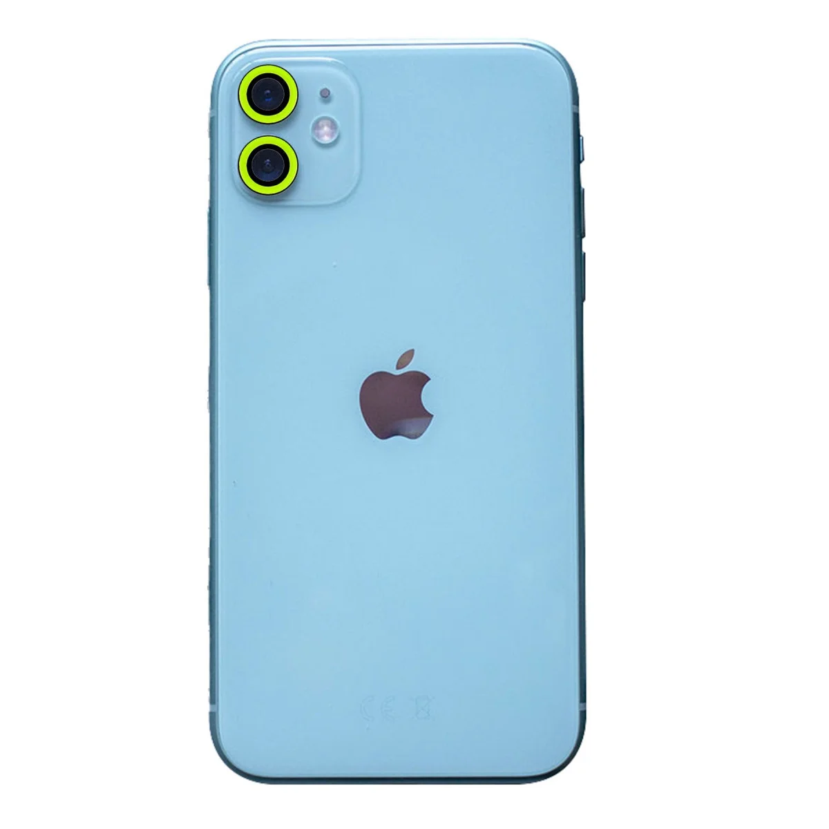 iPhone 11 Neon Fosforlu Kamera Lens - Yeşil