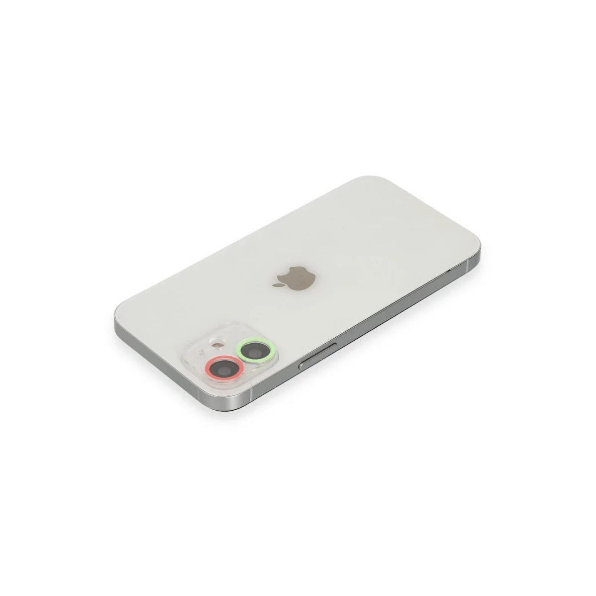 iPhone 11 Renkli Kamera Lens Koruma Cam - Yeşil-Pembe