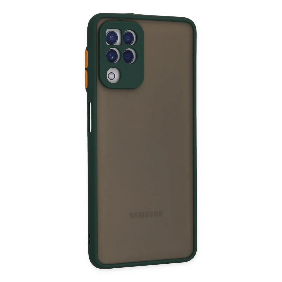 Galaxy A22 Kılıf Montreal Silikon Kapak - Yeşil