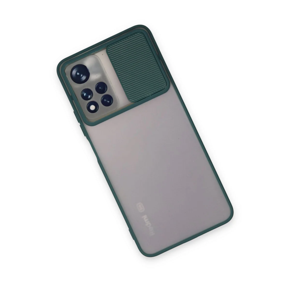 Redmi Note 11T Kılıf Palm Buzlu Kamera Sürgülü Silikon - Yeşil