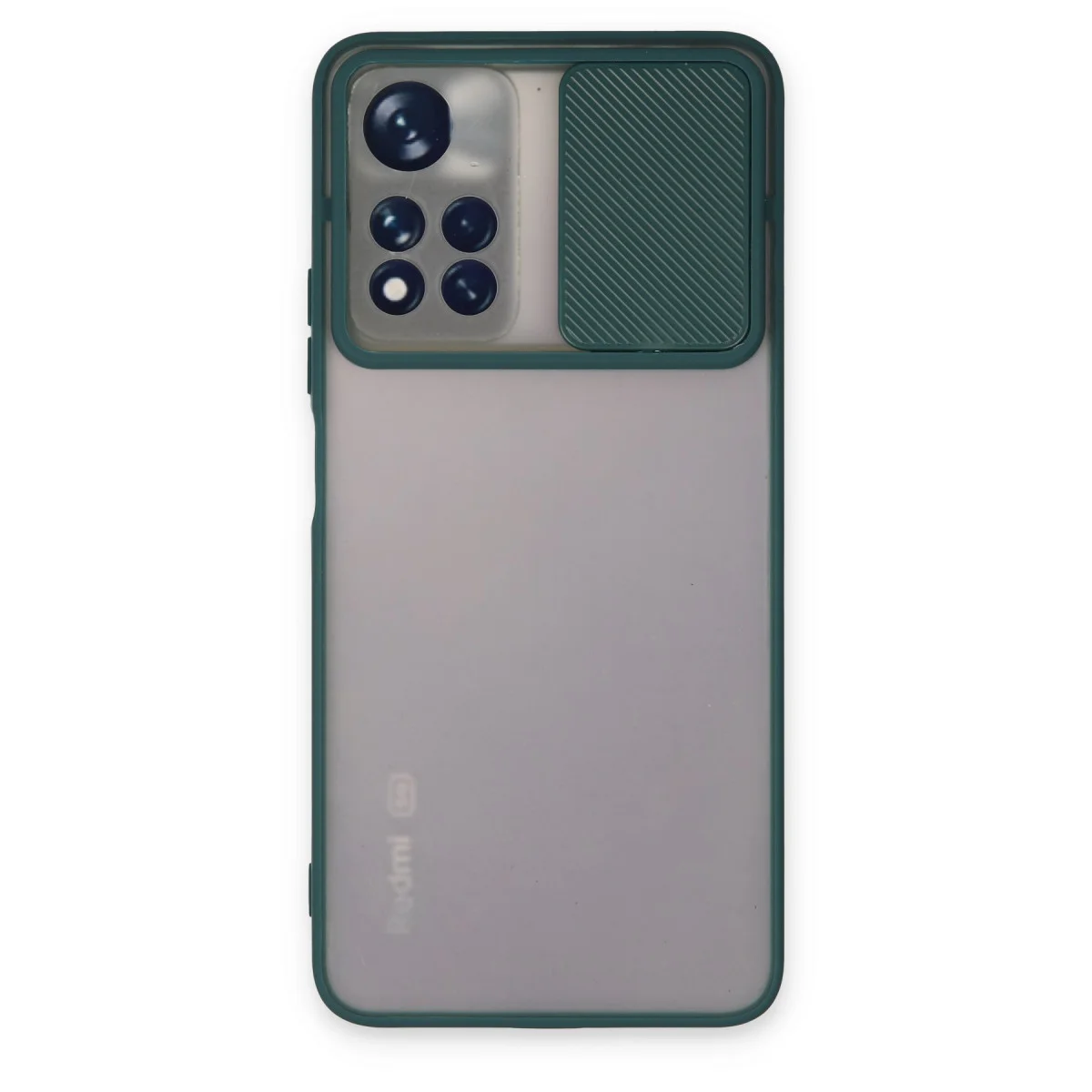 Redmi Note 11 Pro Plus 5G Kılıf Palm Buzlu Kamera Sürgülü Silikon - Yeşil