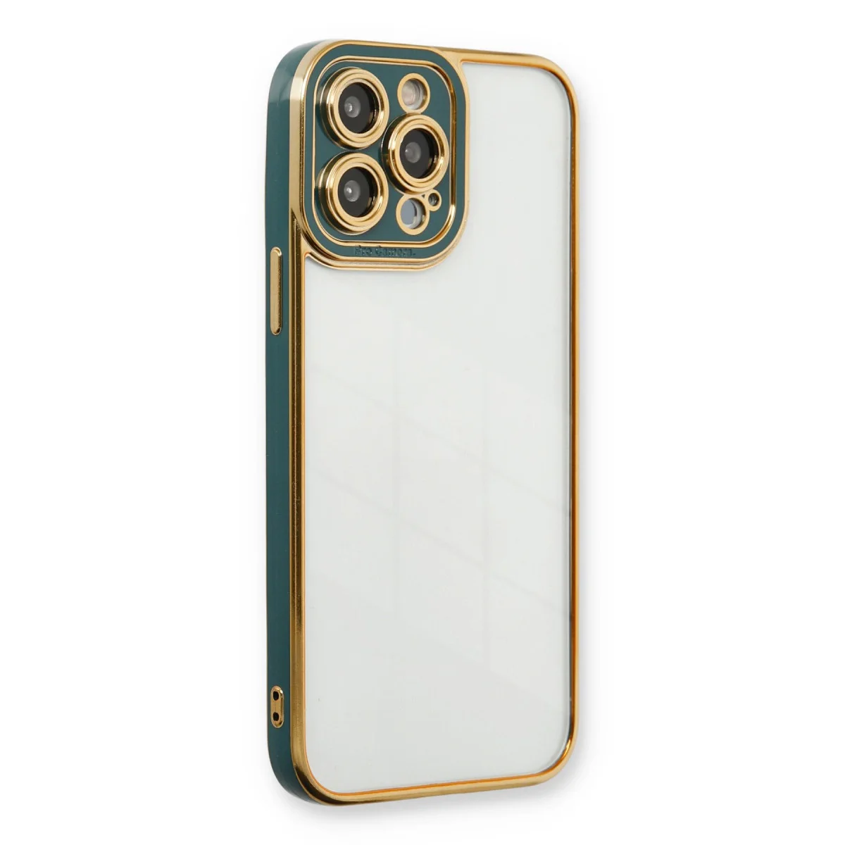 iPhone 13 Pro Kılıf Liva Lens Silikon - Yeşil