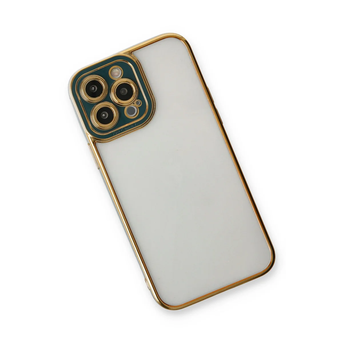 iPhone 13 Pro Kılıf Liva Lens Silikon - Yeşil