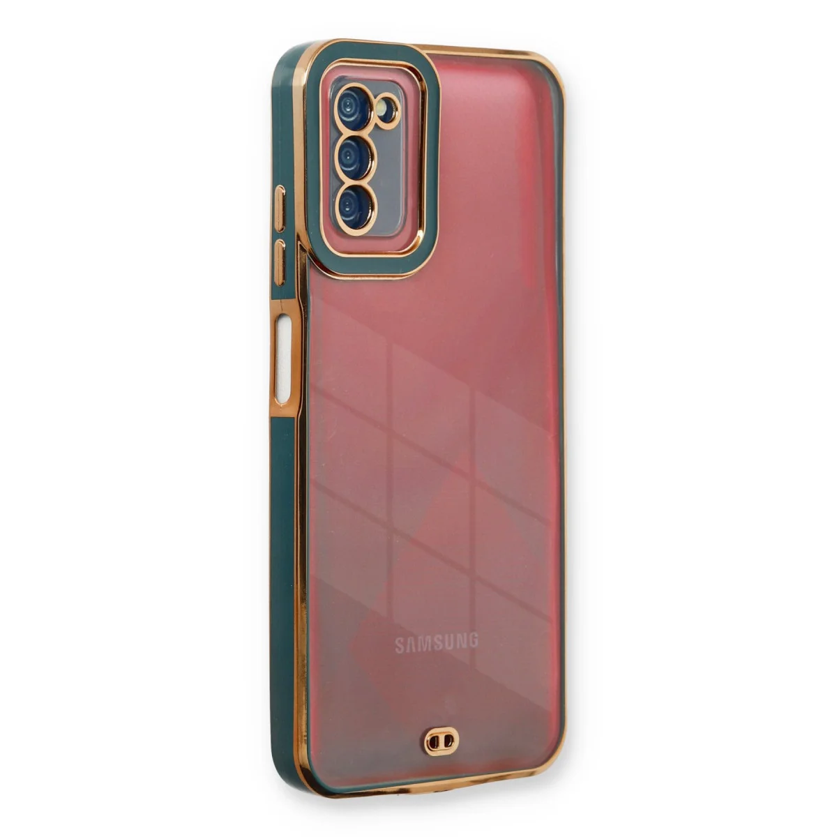 Galaxy A03S Kılıf Liva Lens Silikon - Yeşil