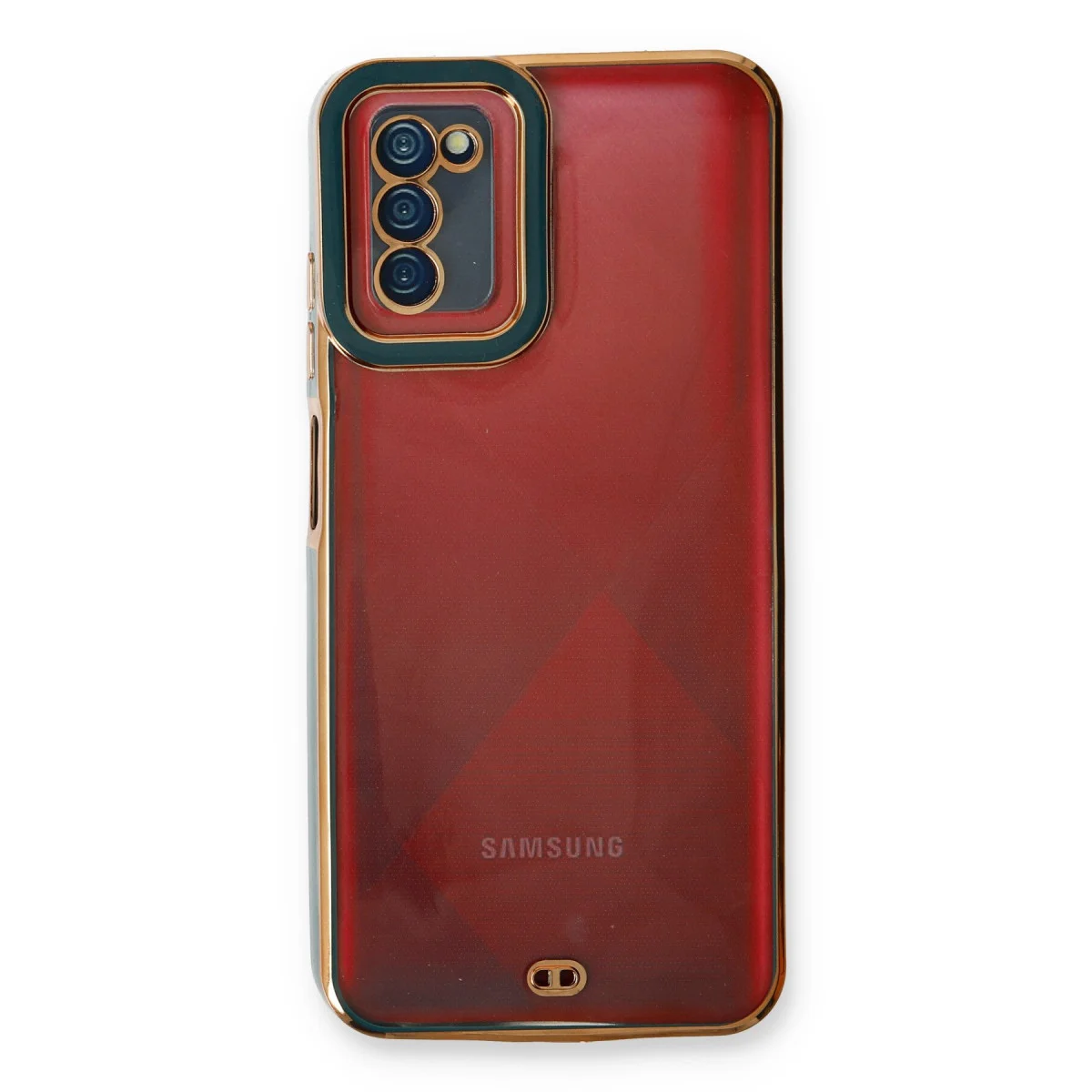 Galaxy A03S Kılıf Liva Lens Silikon - Yeşil