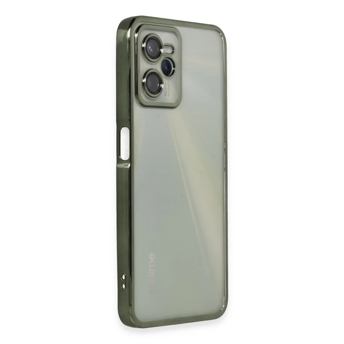 Realme C35 Kılıf Razer Lensli Silikon - Yeşil