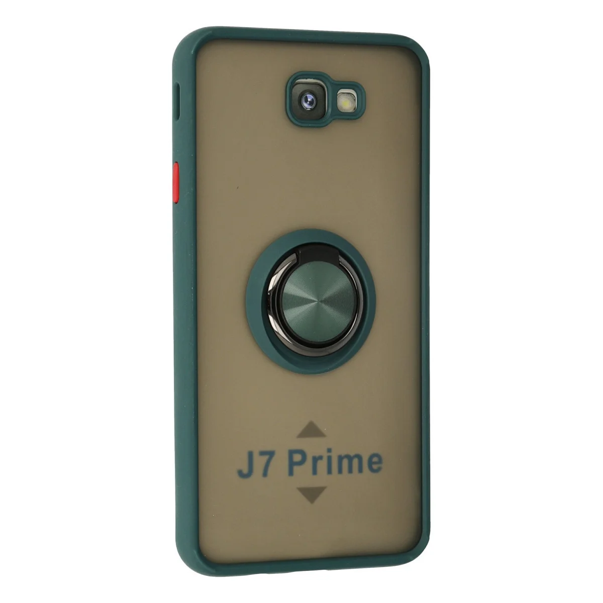 Galaxy J7 Prime Kılıf Montreal Yüzüklü Silikon Kapak - Yeşil
