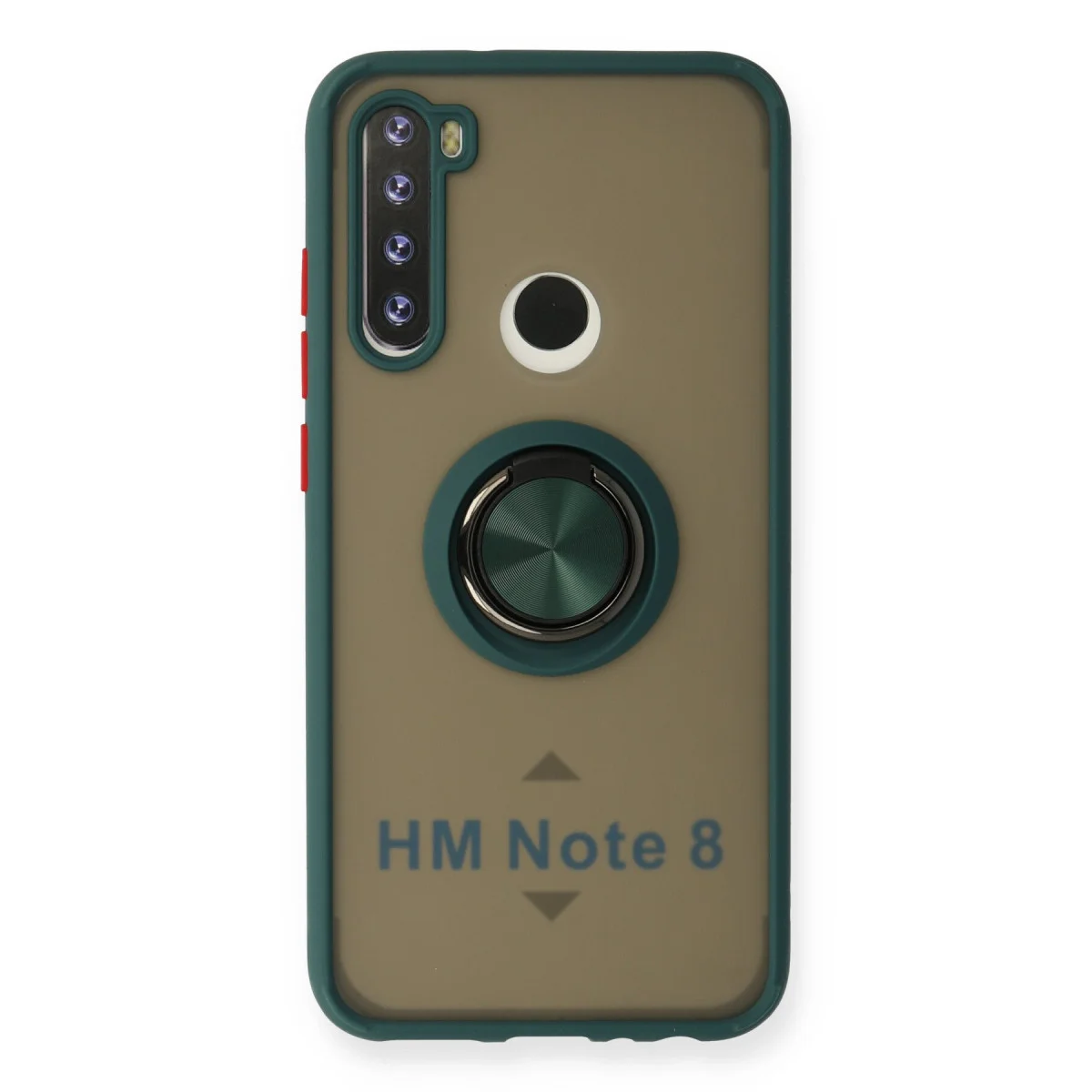 Redmi Note 8 Kılıf Montreal Yüzüklü Silikon Kapak - Yeşil