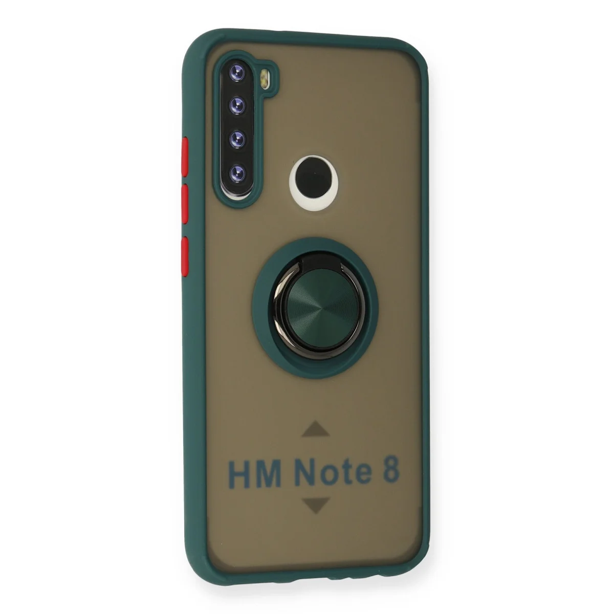 Redmi Note 8 Kılıf Montreal Yüzüklü Silikon Kapak - Yeşil