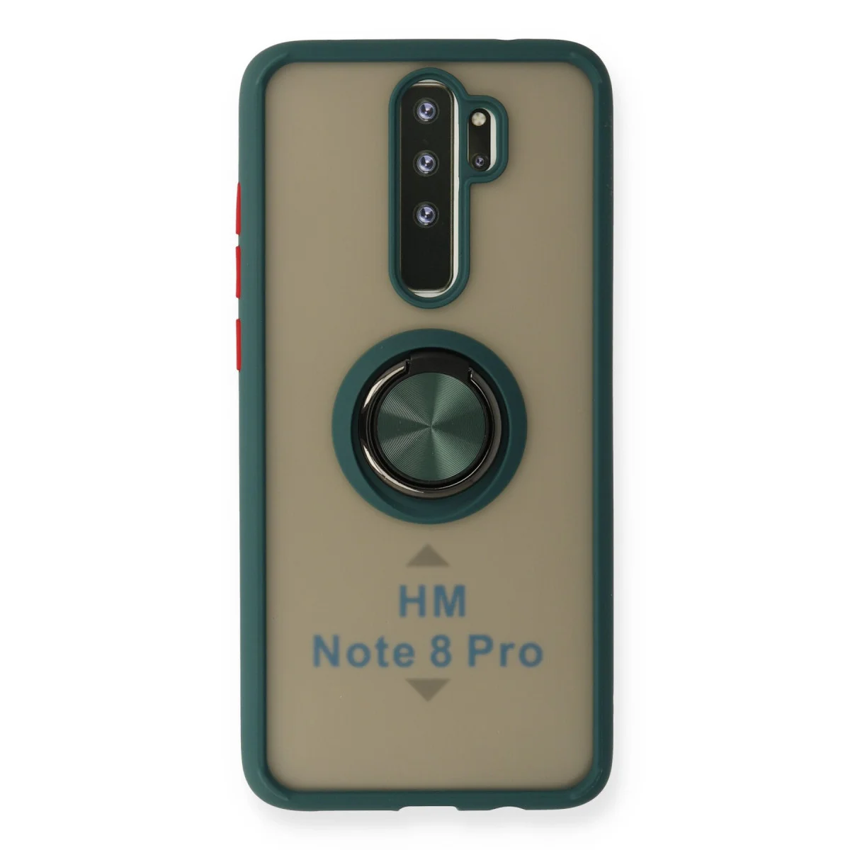 Redmi Note 8 Pro Kılıf Montreal Yüzüklü Silikon Kapak - Yeşil