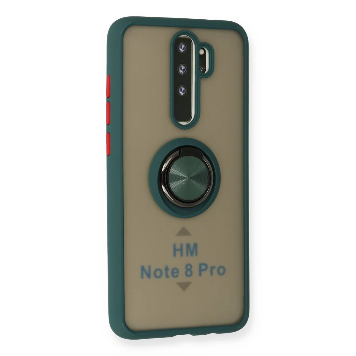 Redmi Note 8 Pro Kılıf Montreal Yüzüklü Silikon Kapak - Yeşil