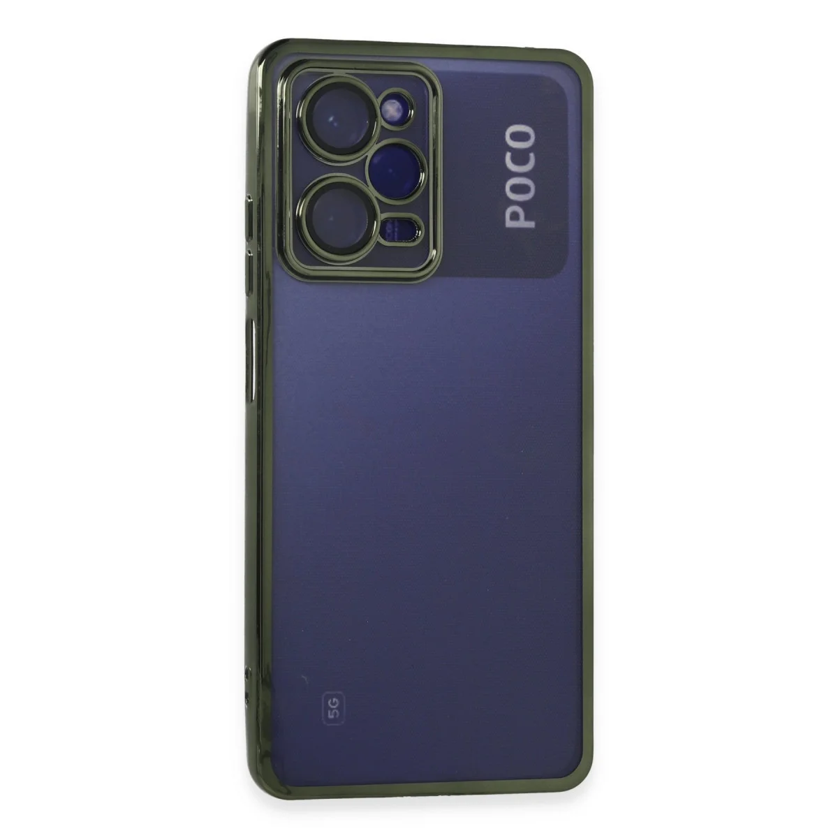 Poco X5 Pro 5G Kılıf Razer Lensli Silikon - Yeşil