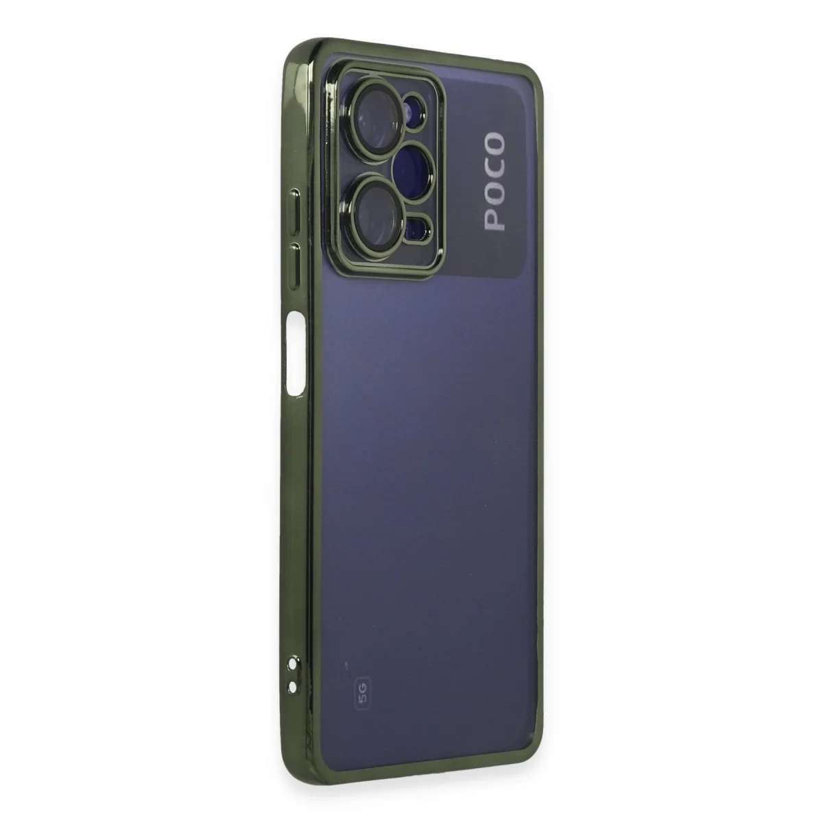 Poco X5 Pro 5G Kılıf Razer Lensli Silikon - Yeşil