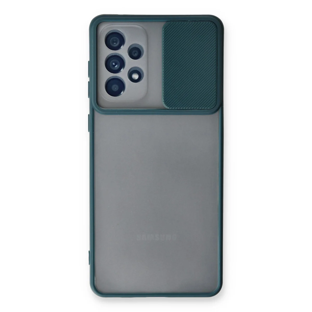 Galaxy A33 5G Kılıf Palm Buzlu Kamera Sürgülü Silikon - Yeşil