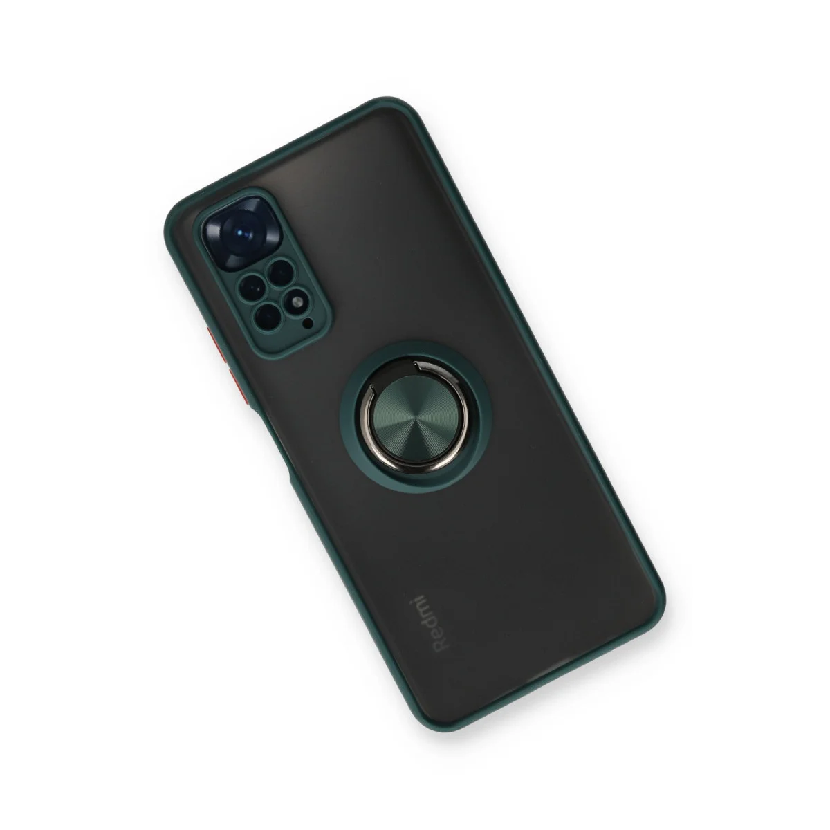 Redmi Note 11 Kılıf Montreal Yüzüklü Silikon Kapak - Yeşil