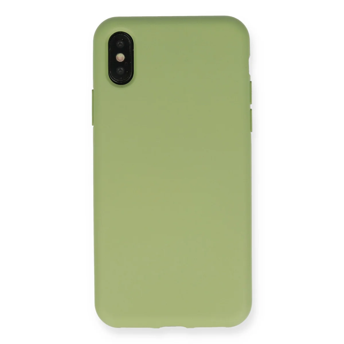 iPhone XS Max Kılıf Nano içi Kadife Silikon - Yeşil