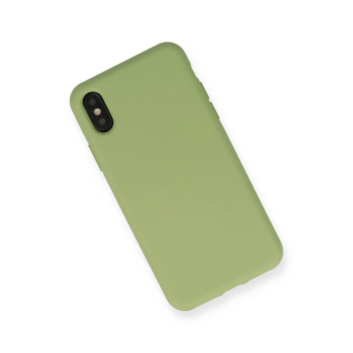 iPhone XS Max Kılıf Nano içi Kadife Silikon - Yeşil