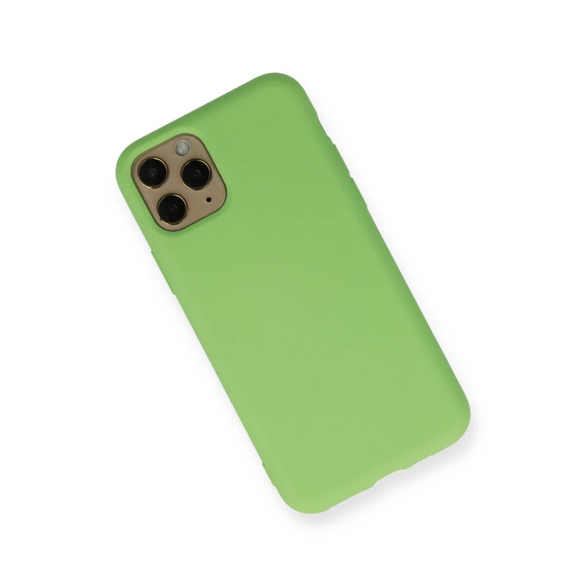 iPhone 11 Pro Kılıf Nano içi Kadife Silikon - Yeşil
